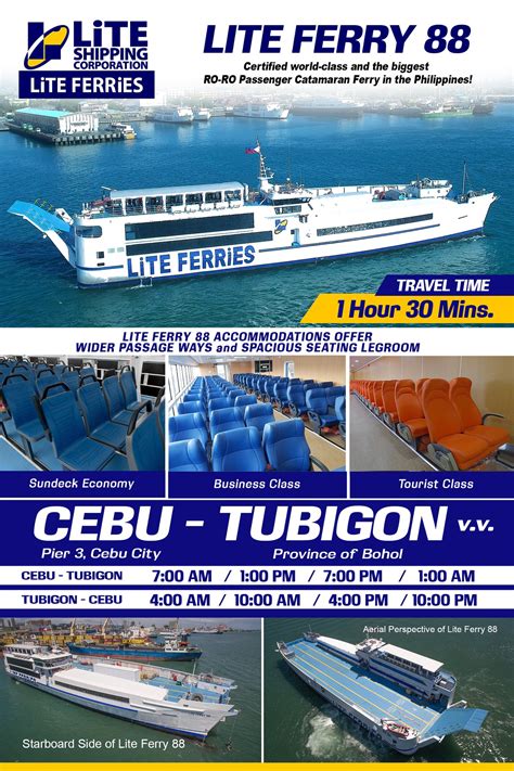 lite ferry cebu to tubigon schedule|Lite Shipping Corporation.